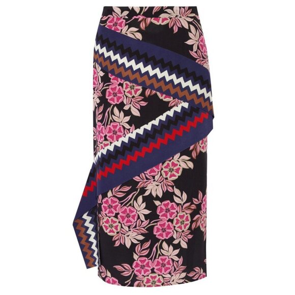 MSGM Printed Silk Crepe de Chine Skirt - Picture 2 of 15